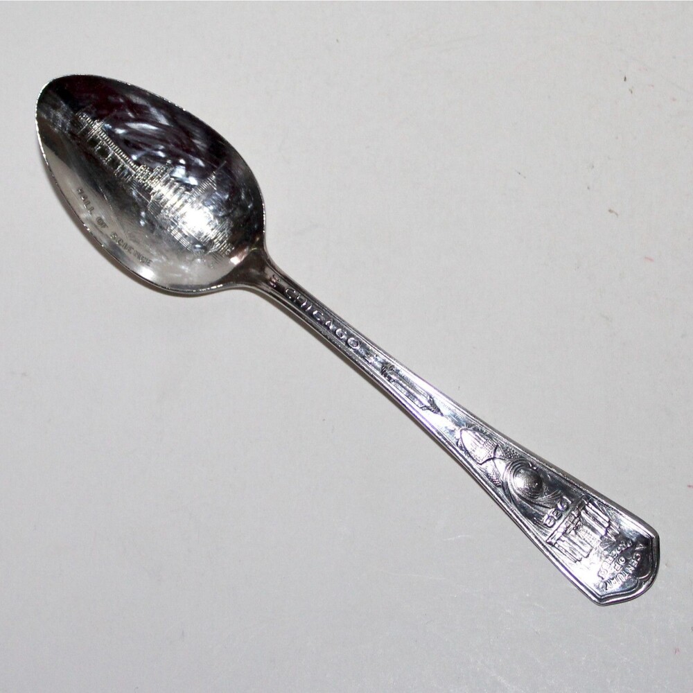 Chicago World’s Fair 1933 1934 Spoon Oneida Silver Plated Hall of Science